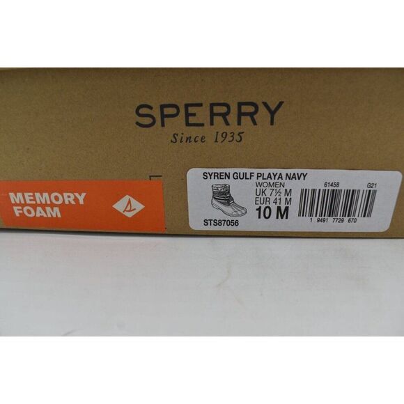 Sperry Top Sider Womens Size 10 Syren Gulf Playa Navy Blue Duck Boots Shoes - Picture 11 of 11
